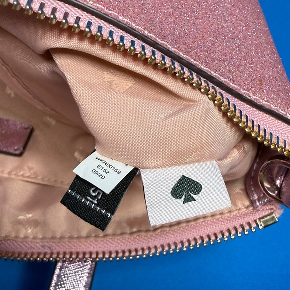 KATE SPADE ♠️ LOLA ROSE PINK GLITTER SHIMMER SPARKLE SATCHEL / HANDBAG / TOTE - Picture 12 of 17